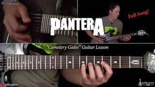 Cemetery Gates Guitar Lesson Full Song  Pantera [upl. by Atnod]