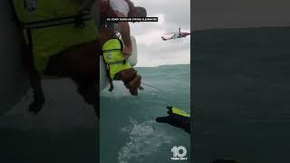 Coast Guard rescues man dog in the Gulf of Mexico as Hurricane Helene approaches shorts [upl. by Ettegroeg202]