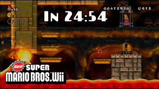 Old PB New Super Mario Bros Wii  Any in 2231533 RTA  2454 [upl. by Lemert806]