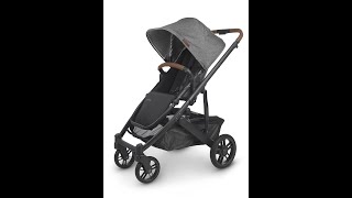 UPPAbaby Cruz V2 Stroller Full Travel System Greyson Charcoal Mélange Carbon Frame Saddle Leather [upl. by Tanner342]