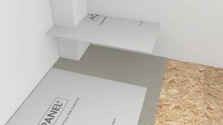 Installation of Knauf Aquapanel® Cement Board Floor Tile Underlay DIY UK amp Ireland [upl. by Atiuqihc848]