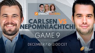 Carlsen  Nepomniachtchi  Game 9  World Chess Championship  Howell Houska Snare [upl. by Rustie]