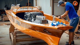 Man Builds FullSize YACHT with Car Engine  Start to Finish Build by Nasatchannel [upl. by Oirifrop]