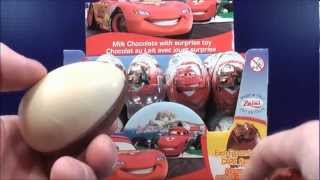 4x DISNEY PIXAR CARS 2 ZAINI CANDY SURPRISE EGGS OPENING like Kinder [upl. by Aicilet]