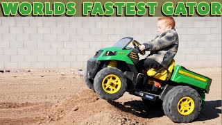 Upgrading Our Peg Perego John Deere Gator Drill Battery Upgrade  Kid Mechanics  Freez Bros [upl. by Mahala]