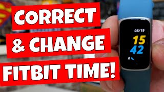 How To Correct The Time Or Change Time Zone On FITBIT NEW 2022 [upl. by Isleana]