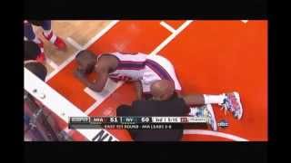 Baron Davis Dislocates Right Patella Knee Injury Heat  Knicks [upl. by Koval]