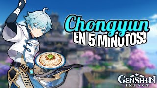 CHONGYUN EN 5 MINUTOS ❄️🍛  Genshin Impact  Guía Chongyun [upl. by Oicirtap]