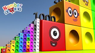 Numberblocks Mathlink Step Squad 1 to 10 vs 1000 to 30000 BIGGEST Standing Tall Numbers Pattern [upl. by Eerpud802]