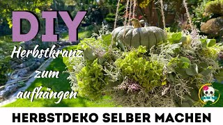 DIY  bezaubernder HERBSTKRANZ zum aufhängen  HERBSTDEKO selber machen [upl. by Kristi618]