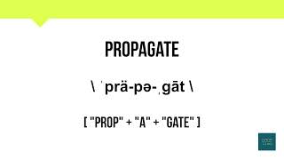 How To Pronounce Propagate  Meaning  Pronunciation [upl. by Magocsi684]