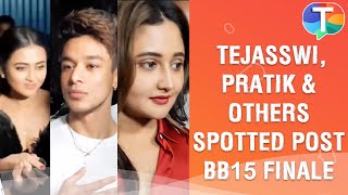 Rashami Desai Tejasswi Prakash Pratik Sehaipal amp others spotted post Bigg Boss 15 finale [upl. by Schultz263]