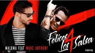 Maluma  Felices los 4 Salsa Version Pista InstrumentalOfficial Video ft Marc Anthony [upl. by Lavoie]