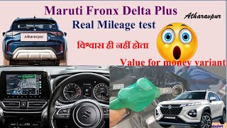 Fronx delta plus real mileage test [upl. by Meletius198]