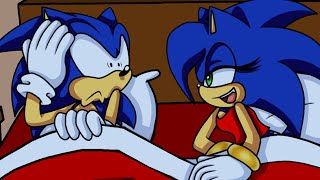 SONICA amp SONIC SLEEP TOGETHER  Sonic Comic Dub [upl. by Yhtuv]