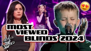 TOP 5  MOST VIEWED Blind Auditions of 2024 Germany  The Voice Kids [upl. by Tegan]