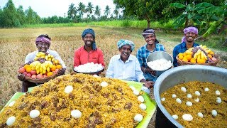 BIRYANI  MUTTON BIRYANI with Eggs  Traditional Biryani Recipe cooking in Village  Village Cooking [upl. by Cacie]