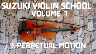 Suzuki Violin Book 1 9 Perpetual Motion in Practice Tempo [upl. by Jahdal410]