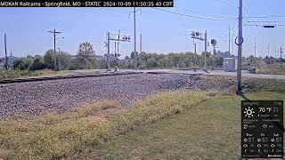 MOKAN Railcams Springfield Missouri BNSF Thayer North Subdivision MP 20470 RECURRENT STREAM [upl. by Nyleaj]