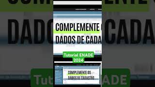 Tutorial ENADE 2024 enade inep 2024 [upl. by Asher]