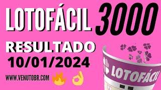 🍀 Resultado Lotofácil 3000 [upl. by Elihu520]