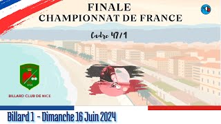 Billard 1 I Finale de France cadre 471  Nice I Dimanche 16062024 [upl. by Callida]