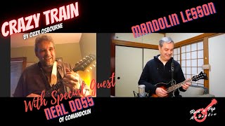 Crazy Train Ozzy Osbourne – Mandolin Lesson With Neal Doss Comandolin rockpopmandolin [upl. by Nerty]