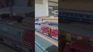 100 HO vintage Fleischmann Alco FA EMD F7 with freighttrain hoscaletrains modeltrains [upl. by Maffa878]