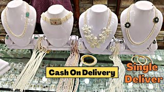 Hyderabad Real Pearls Jewellery Set Pearls Choker Neck Set Charminar Wholesale Ladbazar [upl. by Deys]