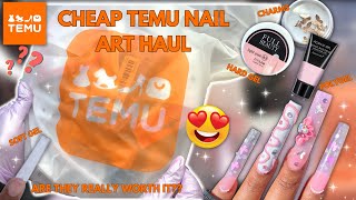 TESTING CHEAP NAIL SUPPLIES FROM TEMU ARE THEY WORTH THE HYPE 🤔  EASY GELX APPLICATION [upl. by Ytinav283]