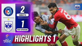 HIGHLIGHTS SABAH FC VS PSIS SEMARANG  BABAK 1 3rd PLACE RCTI PREMIUM SPORTS 2024 [upl. by Siffre552]