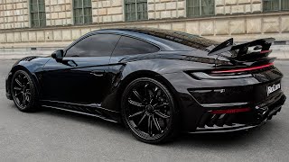 2023 Porsche 911 Turbo S  Full BlackBlue Carbon 911 [upl. by Ahsote]