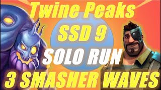 Twine Peaks SSD 9 Solo Run No Weapons  3 Smasher Waves [upl. by Iadrahs983]