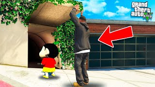 Shin chan Found a Most Secret Tunnel Near Franklin House in Gta 5 Mods in Telugu [upl. by Nowad]