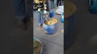 perlite Bricks material mixing for cyclone boiler [upl. by Townsend]