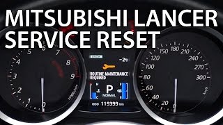 How to reset service in Mitsubishi Lancer X routine maintenance required reminder [upl. by Ketty]