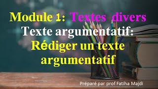 rédiger un texte argumentatif Pour tronc commun [upl. by Elwina]