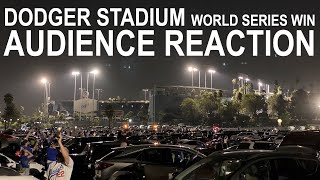 Dodger Stadium AUDIENCE REACTION  World Series 2020 Final Out [upl. by Lledrac241]