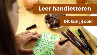 Cursus handletteren  Leer mooie letters en teksten schrijven op kaarten en cadeaus [upl. by Iphigenia227]