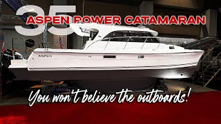 Catamaran with DualSized Outboards The Ultimate Power Play [upl. by Merceer7]