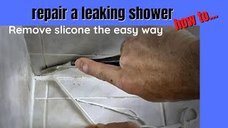 How to remove silicone from shower bathroom tiles  Inspire DIY Kent Thomas [upl. by Holbrooke]