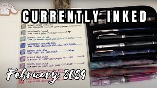 February 2024 currentlyinked  fountainpen fountainpenink [upl. by Otilia]