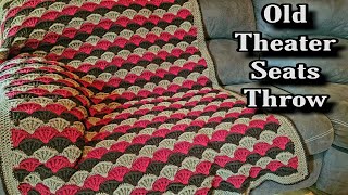 Beautiful Crochet Blanket Tutorial  Old Theater Seats [upl. by Ahsiaa940]