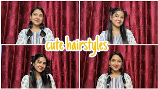 cute hairstyles  hair braids  ponytail  hairstyle  easy hairstyles [upl. by Ysdnil]