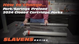 Howto Change Springs  Spring Preload on 2024 WP XACT Closed Cartridge Forks [upl. by Speroni7]