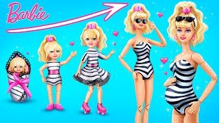 Barbie Growing Up 30 Dolls DIYs [upl. by Stromberg]