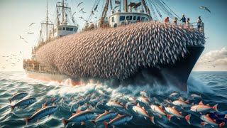 High Tech Fishing  Harvesting Tons of Fish Using Advanced Trawling Techniques [upl. by Riocard]