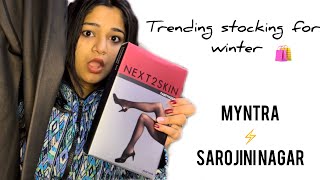 Trending winter stockings  Myntra vs Sarojini nagar😮🛍️  Unexpected✅ [upl. by Royo]