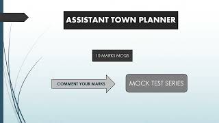 ASSISTANT TOWN PLANNER EXAM IMPORTANT QUESTIONS SERIES SET 1 [upl. by Hermine]