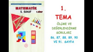 5 SINIF MATEMATİK DERS KİTABI MEB YAYINLARI 1 TEMA ÖLÇME VE DEĞERLENDİRME SORULARI [upl. by Ravo]